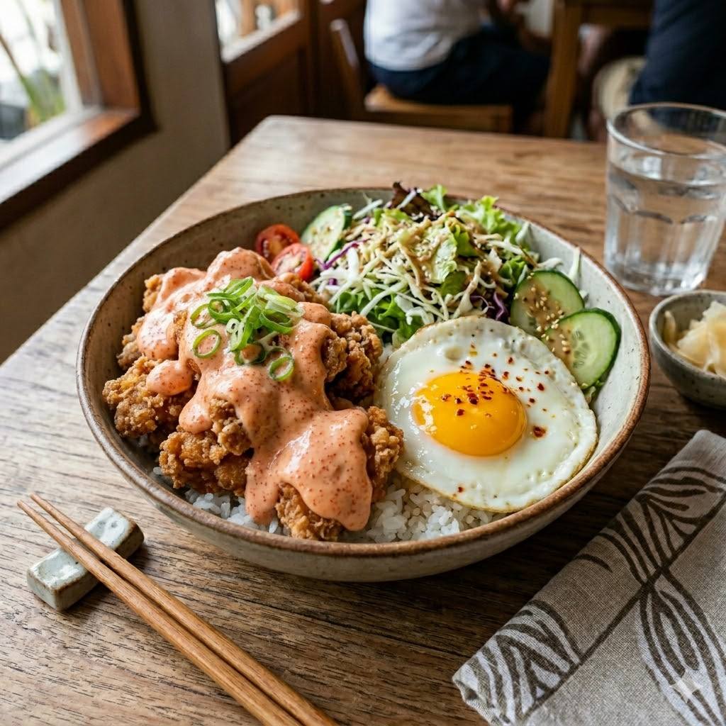 Chicken Rice Bowl Mentai Rice Bowl Boss
